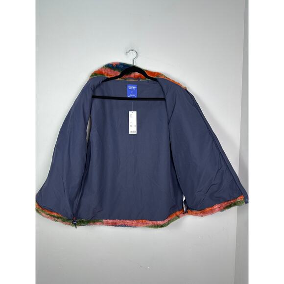 Urban Outfitters NWT Without Walls Multicolor Mushroom Fleece Zip Up Vest size L - Picture 5 of 6